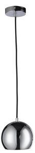 Strieborné závesné kovové svetlo Ball silver - Ø 15 * 120 cm - J-Line by Jolipa