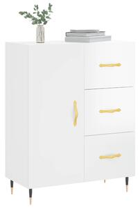 Komoda lesklá biela 69,5x34x90 cm spracované drevo
