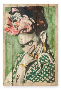 Drevená ceduľa 40x60 cm Frida Coeur – Madre Selva