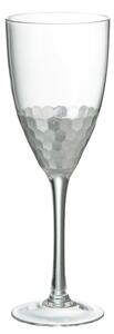 Pohárik na červené víno Silver - Ø 8 * 23,5 cm - J-Line by Jolipa
