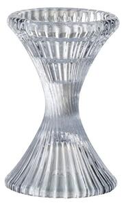 Sklenený krútiaci svietnik Ribbed medium - Ø 10*15cm - J-Line by Jolipa