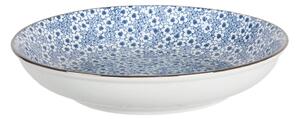 Hlboký tanier s modrými kvietkami BlueFlowers - Ø 20 * 4 cm - Clayre & Eef