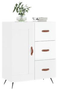 Komoda lesklá biela 69,5x34x90 cm spracované drevo