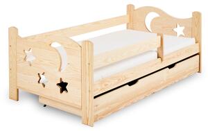 Detská posteľ MOON 80 x 160 cm, borovica Rošt: Bez roštu, Matrac: Bez matraca