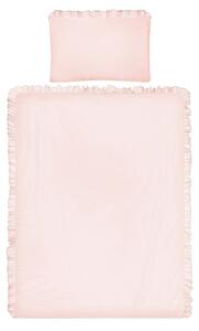 Belisima Detské bavlnené obliečky do postieľky Pure ružová, 90 x 120 cm, 40 x 60 cm