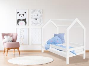 Detská posteľ DOMČEK D3 biela 80 x 160 cm Rošt: Bez roštu, Matrac: Bez matraca, Úložný box: Bez úložného boxu