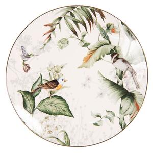 Dezertný tanier Tropical birds - Ø 20*2 cm - Clayre & Eef
