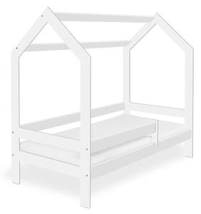 Detská posteľ DOMČEK D3 biela 80 x 160 cm Rošt: Bez roštu, Matrac: Bez matraca, Úložný box: Bez úložného boxu