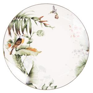 Jedálenský tanier Tropical birds - Ø 26*2 cm - Clayre & Eef