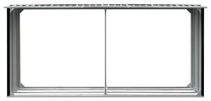 Záhradná kôlňa na drevo antracitová 330x92x153 cm galvanizovaná oceľ