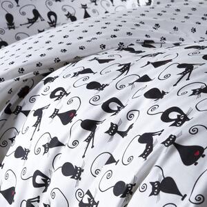 Bavlnené posteľné obliečky MAČKY štandardná dĺžka
