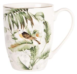 Porcelánový hrnček Tropical birds - 0.36L - Clayre & Eef