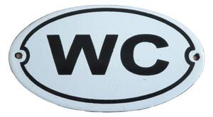Ostatní Biela kovová ceduľa WC - 13,5 * 7,5 cm - Ostatní