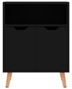 Komoda, lesklá čierna 60x30x72 cm, kompozitné drevo