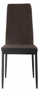 KONDELA Jedálenská stolička, tmavohnedá/čierna, ENRA
