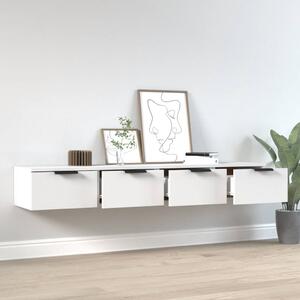 Nástenné skrinky 2 ks biele 68x30x20 cm spracované drevo