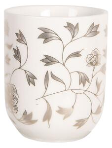 Porcelánový kalíšok na čaj s drobnými kvítky- ∅ 6 * 8 cm / 0,1l - Clayre & Eef