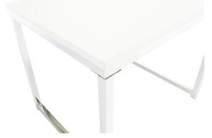 KONDELA Konferenčné stolíky, set 2 ks, biela matná/chróm, MAGNO TYP 2