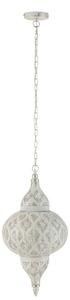 Biele kovové závesné svetlo / luster Oriental drop - Ø 31*133 cm - J-Line by Jolipa