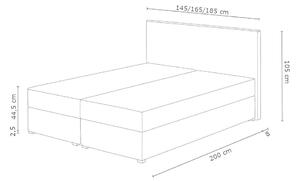 Čalúnená posteľ FADO 2 + rošt + matrac, 140x200, Cosmic 160
