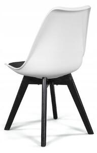 Bestent Jedálenské stoličky 4ks bielo-čierne škandinávsky štýl Dark-Basic