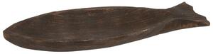 Tmavohnedá misa v tvare ryby Gwann - 62 * 25 * 6 cm - J-Line by Jolipa