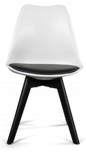 Bestent Jedálenská stolička bielo-čierna škandinávsky štýl Dark-Basic