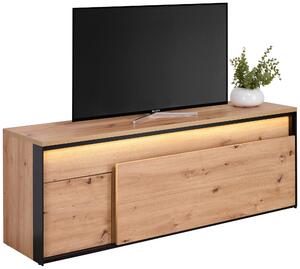 SKRINKA POD TV, čierna, dub artisan, 155/55/41 cm Hom`in - Komody