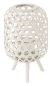 Drevená biela lampáš na nožičkách Magali - Ø 31 * 52 cm - J-Line by Jolipa