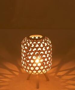 Drevená biela lampáš na nožičkách Magali - Ø 31 * 52 cm - J-Line by Jolipa