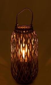 Sivohnedá drevená lampáš Romaine S - Ø 32 * 66 cm - J-Line by Jolipa