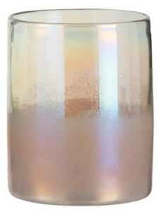 Ružová sklenená perleťová váza Pearl pink - Ø 17*21cm - J-Line by Jolipa