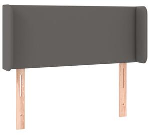 Čelo postele sivé 103x16x78/88 cm umelá koža