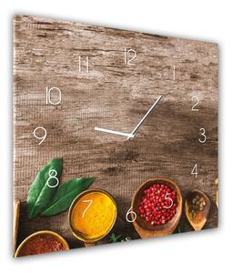 Nástenné hodiny Styler Glassclock Pepper, 30 × 30 cm