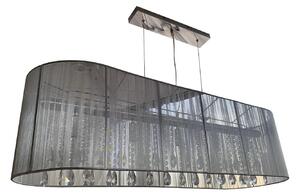 Oválne šedé závesné svetlo Venezia Grey - 110 * 30cm / 5 * E14 - Collectione