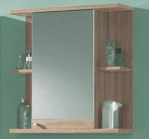Kúpeľňová skrinka so zrkadlom Poseidon, dub Sonoma