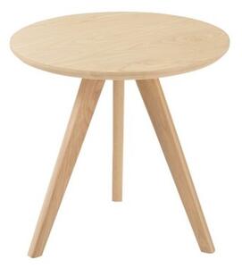 Prírodné drevený odkladací stolík Scandinavian - Ø 50 * 49cm - J-Line by Jolipa