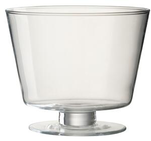 Transparentná sklenená váza na nožičke Olivia - Ø 19 * 16 cm - J-Line by Jolipa