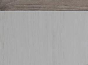 Skříňka Cruz 141 cm, bielená pínia/šedý dub