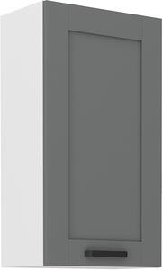 Lionel horná skrinka 50cm vysoká, siva/biela
