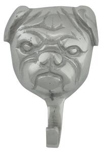 Strieborný kovový háčik buldoček - 10 * 10cm - Mars & More