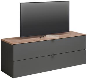 SKRINKA POD TV, grafitová, dub artisan, 140/62/44 cm Hom`in - TV nábytok