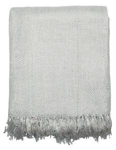 Krémový pléd so strapcami a striebornou patinou Gypsy - 130 * 1 * 180cm - Mars & More