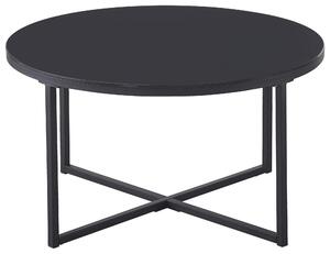 KONFERENČNÝ STOLÍK, čierna, kov, sklo, 80/80/45 cm Carryhome - Stolíky do obývačky