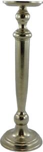 Strieborný kovový svietnik široký - Ø11 * 39cm - Mars & More