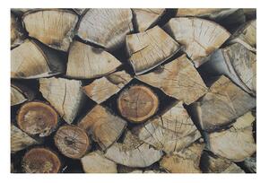Rohožka s motívom dreva Fireplace wood - 75*50*1cm - Mars & More