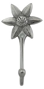 Strieborný kovový háčik kvetina - 6 * 3 * 11cm - Mars & More