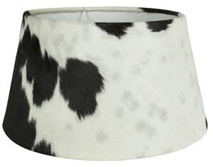 Tienidlo lampy z kravskej kože čierna / biela - Ø 40 * 22,5cm - Mars & More