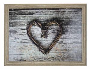 Podnos na nohy so srdcom z prútia - 43 * 33 * 7cm - Mars & More