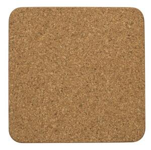 6ks pevné korkové šedé podtácky s motívom pleteného ratanu - 10*10*0,4cm - Mars & More